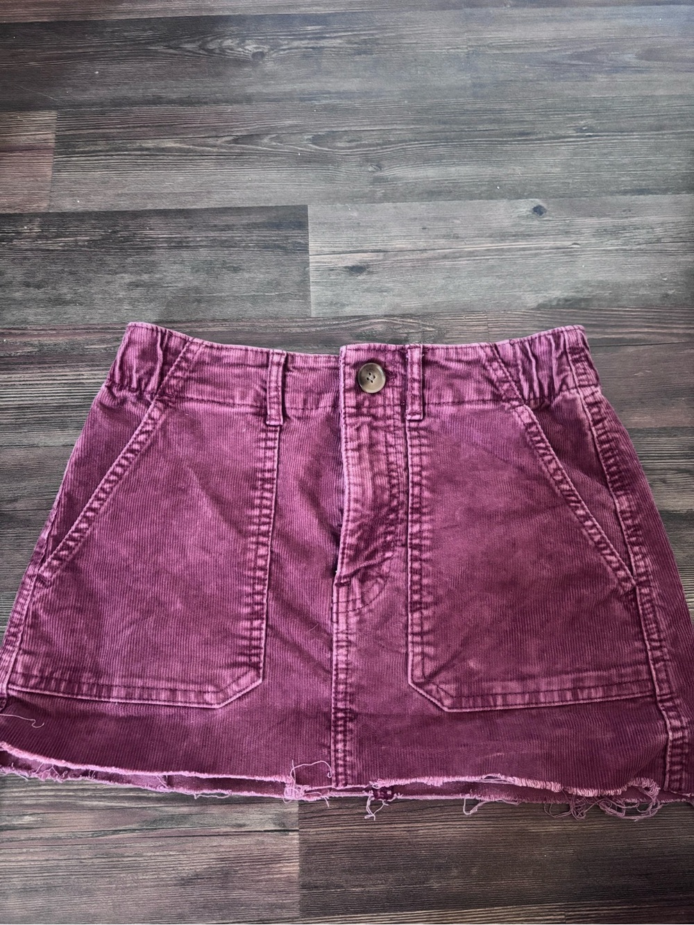 American Eagle Outfitters burgundy Corduroy Mini Skirt